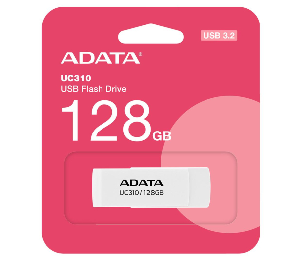 ADATA Pendrive ADATA UC310 128GB USB 3.2 biały - 1202716 - zdjęcie
